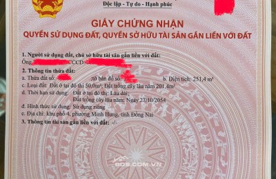 CHỈ 379TR SỞ HỮU NGAY LÔ ĐẤT THỔ CƯ ĐẸP, CAO BÁ QUÁT - CHƠN THÀNH